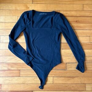 Black Abercrombie long-sleeve bodysuit